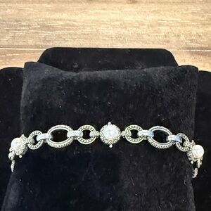 Barbara Bixby SS and Pearl Bracelet